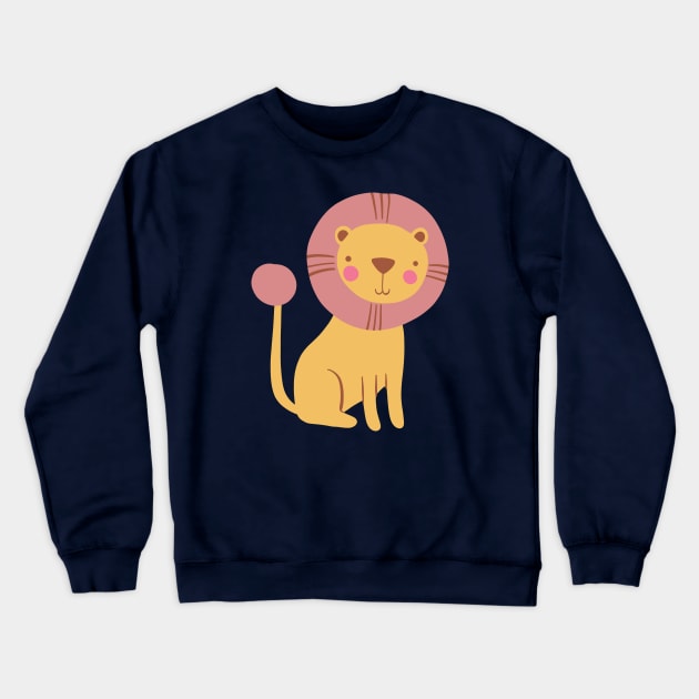 Lovely lion Crewneck Sweatshirt by Rebelform